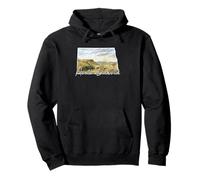 North Dakota Art de Paysage Aquarelle du Dakota du Nord Sweat à Capuche