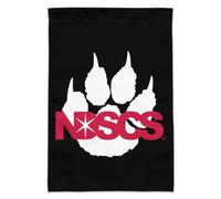 North Dakota State College of Science Drapeau secondaire de jardin avec logo (mât non inclus)