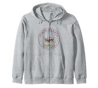 North Dakota Vintage State 1889 Chemise Bison Plains Horizon Sweat à Capuche