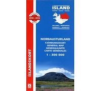 North East Iceland Map 1:300 000