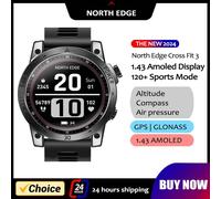 North Edge 2025 Nouvelles Montres Gps Hommes Sport Montre Intelligente Hd Amoled Affichage 50M Atm Altimètre Baromètre Boussole Smartwatch Pour Hommes.