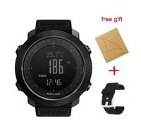 North Edge Apache Montre Intelligente Pour Hommes Altimètre Baromètre Boussole Armée Smartwatch Natation Course Horloge Étanche 50m -Noir