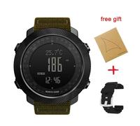 North Edge Apache Montre Intelligente Pour Hommes Altimètre Baromètre Boussole Armée Smartwatch Natation Course Horloge Étanche 50m -Khaki
