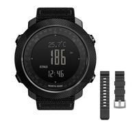 North Edge¿Montre Connectée Pour Hommes,Horloge Militaire,Boussole,Altimètre,Baromètre,Podomètre,Numérique,Étanche 50M.Black-Black.