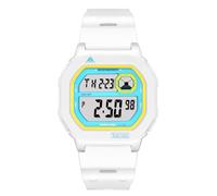NORTH EDGE Montre numérique de sport en blanc polaire (pour adolescents à partir de 12 ans et adultes) étanche 50 m • 35 g ultra légère • Bracelet en TPU résistant aux fissures Compte à rebours Vision