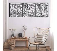 NORTH KAISER Décoration Murale en Métal - Mural d'art Picasso Guernica Abstrait Moderne pour Salon, Chambre à Coucher et Bureau (160 x 60 cm)