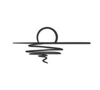NORTH KAISER Décoration Murale Métal | Art murale Minimaliste Soleil | Sculpture Murale Noir au Lever du Soleil pour Salon Chambre à Coucher Cadeau de Pendaison Crémaillère Extérieur (118 x 55 cm)