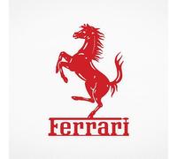 NORTH KAISER Décoration Murale Métal Ferrari | Art Murale Logo Voiture | Sculpture Automobile pour Garage Salle de Jeux Chambre Extérieur | Cadeau pour les Amateurs de Voitures (Rouge, 98 x 63 cm)