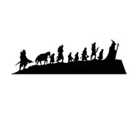 NORTH KAISER Décoration Murale Métal Le Seigneur des Anneaux | Art Murale LOTR | Enseigne Murale La Communauté de l'Anneau | Cadeaux pour Lui | Enseigne LOTR pour Salle de Jeux (Noir, 35 x 10 cm)