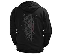 North Legendary - Sweat à capuche pour homme - Imprimé déesse nordique Freya dans le dos - Fermeture éclair nordique Viking Walhalla - Valhalla Viking, Rose, XXL