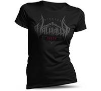 North Legendary T-shirt pour femme - Blood of Valhalla - Impression sur la poitrine - T-shirt Viking - Valhalla - Cadeau pour femme, Rose, XL