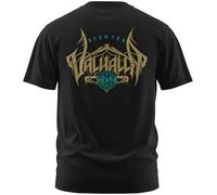 North Legendary T-shirt pour homme - Blood for Valhalla Emerald - Imprimé poitrine et dos, t-shirt viking, Valhalla, cadeau pour homme, eméraude, 5XL