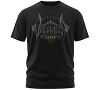 North Legendary T-shirt pour homme - Blood of Valhalla - Impression sur la poitrine - T-shirt Viking - Valhalla - Cadeau pour homme, jaune, M