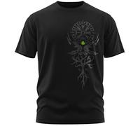 North Legendary - T-shirt pour homme - Vegvisir - Arbre du monde - Impression sur poitrine - T-shirt Viking - Valhalla - Cadeau pour homme, vert, XXXXL