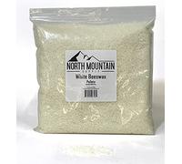 North Mountain Supply Granulés de cire d'abeille 100 % pure blanche - Idéal pour les produits de soins personnels et la fabrication de bougies - Sac de 1,1 kg