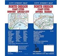 North Oregon : villes côtières : Astoria : Seaside : plan des rues de la ville = Nord de l'Oregon : villes de la côte : Newport : Lincoln City : plan de ville | GM Johnson