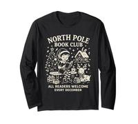 North Pole Book Club Elfe de Noël Motif rétro Manche Longue