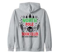 North Pole Book Club Hot Cocoa Christmas Reading Bookish Era Sweat à Capuche