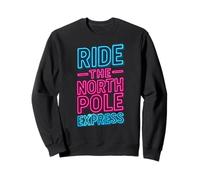 North Pole Express Costume de Noël Amusant Sweatshirt
