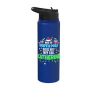 North Pole Helper Catherine Christmas Catherine Nom de Catherine Stainless Steel Insulated Water Bottle