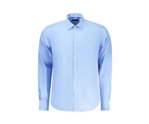 North Sails - Azzurro Cotton Shirt - Homme - Chemises - Bleu - Taille: XL