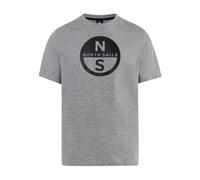 North Sails - Basic Big Logo T-shirt - Homme - Tops - Gris - Taille: L