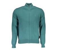North Sails - Cardigan vert en laine mélangée avec fermeture éclair et broderie - Homme - Pulls - Vert - Taille: XL