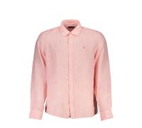 North Sails - Chemise à rayures avec col français - Homme - Chemises - Rose - Taille: M