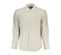 North Sails - Chemise Beige à Manches Longues avec Col Italien - Homme - Chemises - Beige - Taille: XL