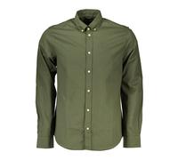 North Sails - Chemise Verte à Manches Longues avec Col Boutonné - Homme - Chemises - Vert - Taille: S