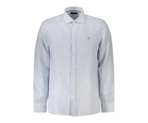 North Sails - Classic Stripe Linen Shirt - Homme - Chemises - Bleu - Taille: M