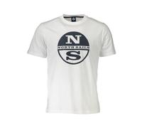 North Sails - Cotton T-Shirt - Homme - Tops - Blanc - Taille: L