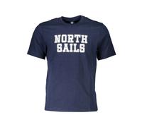 North Sails - T-shirt Bleu Coton Imprimé Logo - Homme - Tops - Bleu - Taille: 2XL