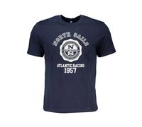 North Sails - Cotton T-Shirt - Homme - Tops - Bleu - Taille: 2XL