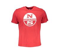 North Sails - Cotton T-Shirt - Homme - Tops - Rouge - Taille: S