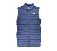 North Sails - Gilet sans manches bleu avec fermeture éclair et poches - Homme - Vestes - Bleu - Taille: L
