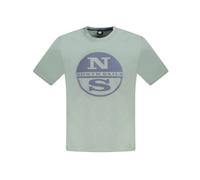 North Sails - T-shirt Homme en Coton Vert - Homme - Tops - Vert - Taille: XL