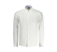 North Sails, Homme, Chemises, Blanc, Taille: 2XL Chemise en coton brodée avec poignets contrastants