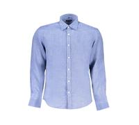 North Sails, Homme, Chemises, Bleu, Taille: M Chemise en lin bleu col brodé