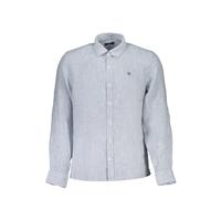 North Sails, Homme, Chemises, Bleu, Taille: S Chemise Rayée Bleue avec Col Français