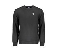 North Sails, Homme, Sweatshirts et sweats à capuche, Noir, Taille: XL SweaT-shirt en Coton Noir avec Logo Appliqué