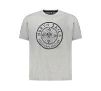 North Sails, Homme, Tops, Gris, Taille: 2XL T-shirt Homme en Coton Gris