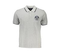 North Sails, Homme, Tops, Gris, Taille: M Polo en Coton Gris avec Imprimé