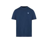 North Sails Hommes T-shirt en Jersey de Coton à Manches Courtes - Coupe Régulière, Dark Denim, Medium