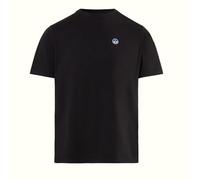 North Sails Hommes T-shirt en Jersey de Coton à Manches Courtes - Coupe Régulière, Noir , XL