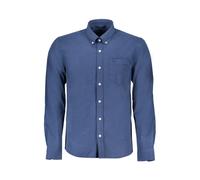 North Sails, Homme, Chemises, Bleu, Taille: S Chemise Bleue en Coton avec Broderie