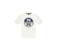 North Sails - Maxi Logo T-shirt - Homme - Tops - Blanc - Taille: S