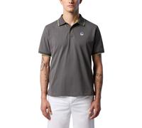 North Sails Polo homme Striped In Contrast manches courtes coupe régulière col à logo Gris XL