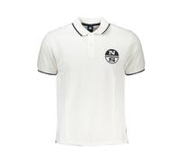 North Sails - Polo à Manches Courtes avec Détails Contrastés - Homme - Tops - Blanc - Taille: M