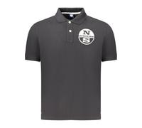 North Sails, Homme, Tops, Noir, Taille: 3XL Polo en Coton Noir